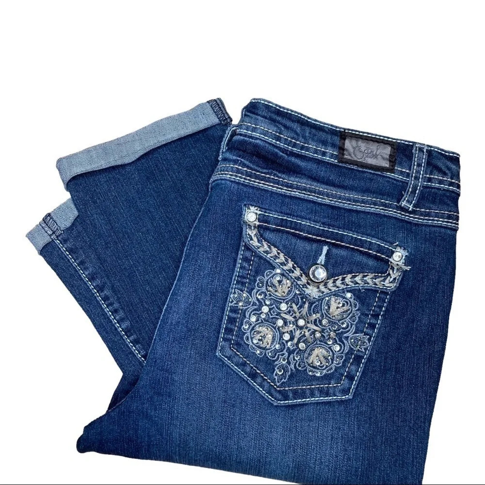 Earl Jean Rhinestone Embellished Jean  Sz: 10